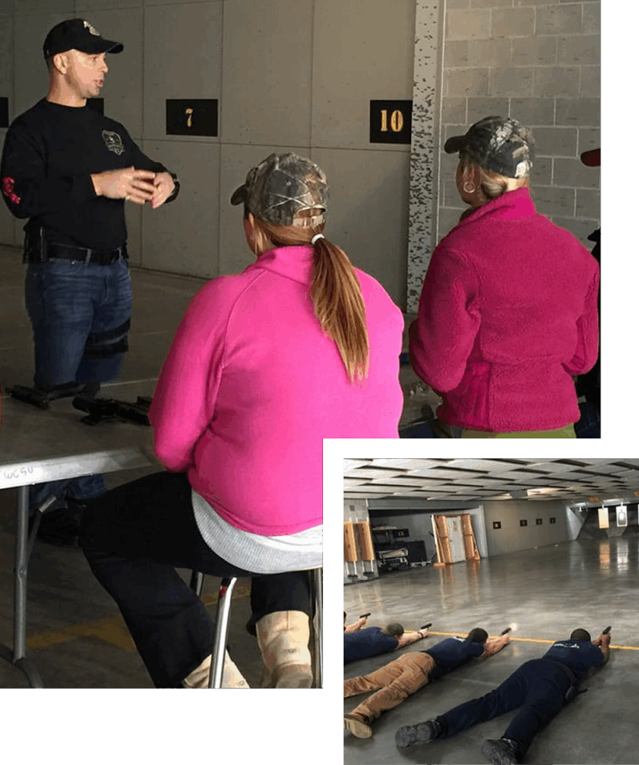 Training session with instructor and participants lying down.